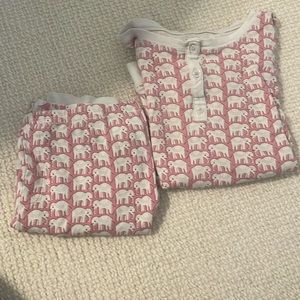 Roller Rabbit Pink Elephant size 12 (KIDS) both top and bottom